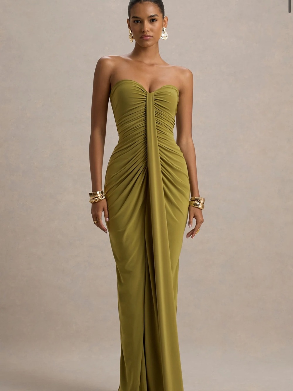 Club L London Strapless Green Ali Gown